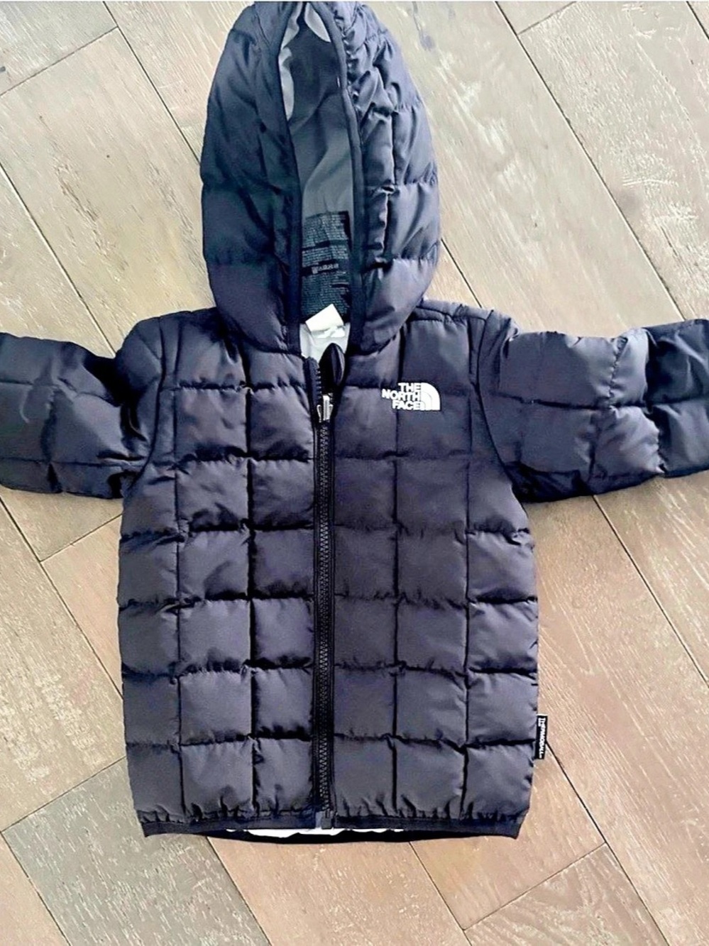 The North Face Kids ThermoBall Hooded Jacket Black 18-24 month